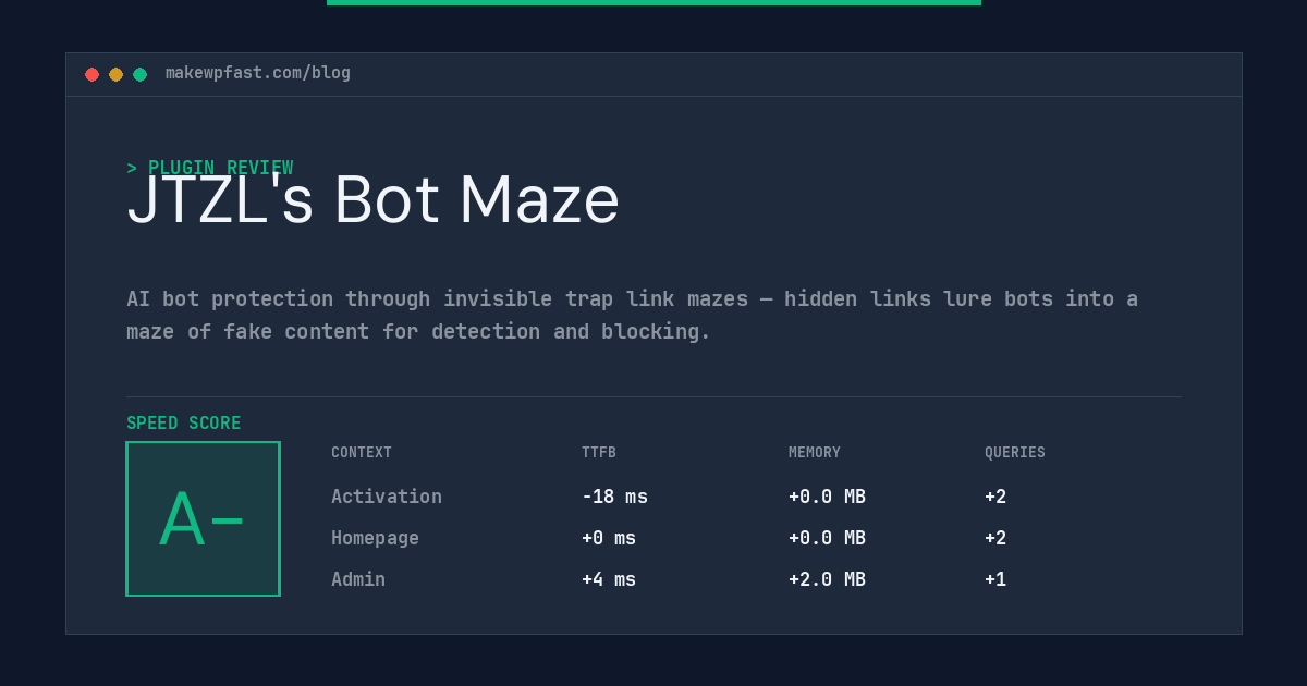 JTZL's Bot Maze - MakeWPFast