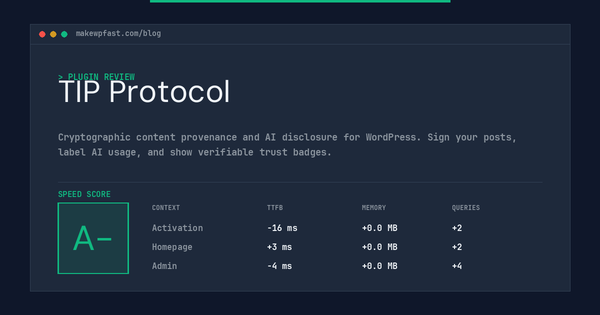 TIP Protocol - MakeWPFast