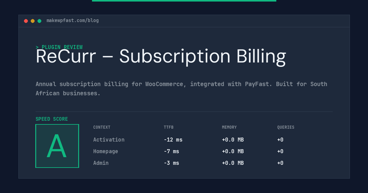 ReCurr – Subscription Billing - MakeWPFast