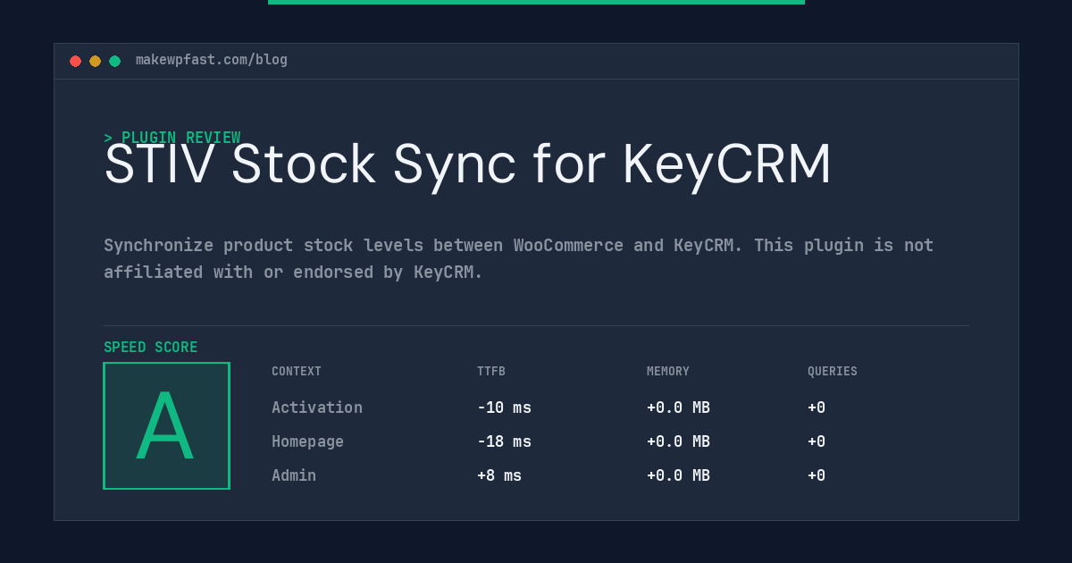 STIV Stock Sync for KeyCRM - MakeWPFast