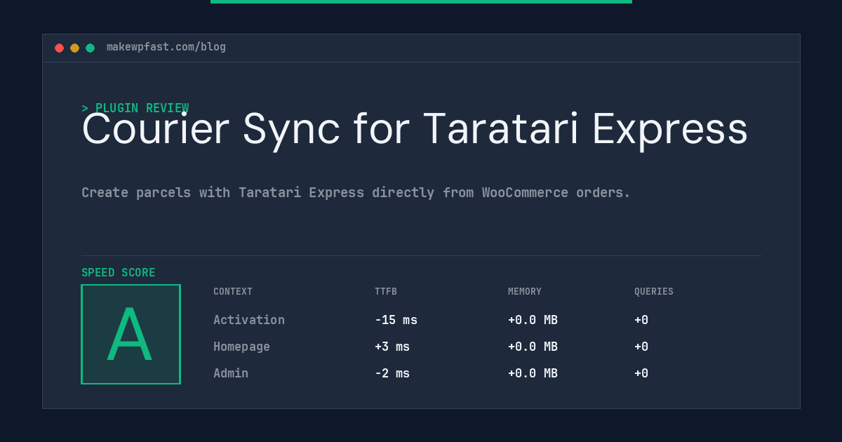 Courier Sync for Taratari Express - MakeWPFast
