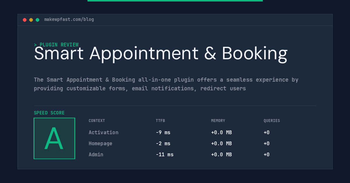 Smart Appointment & Booking - MakeWPFast