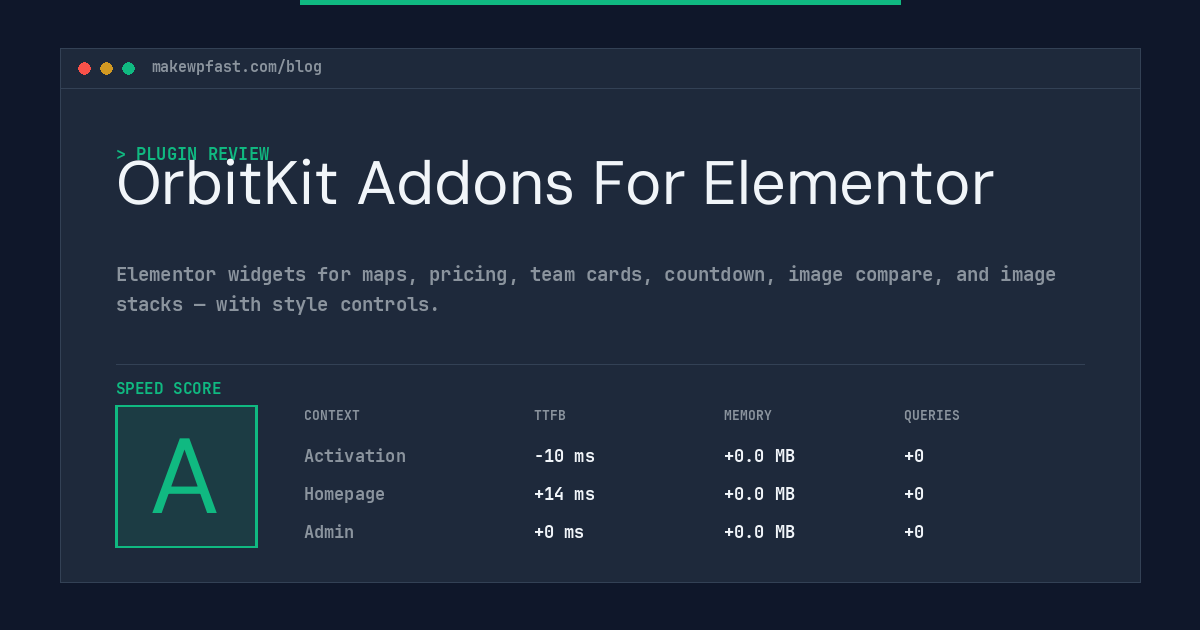 OrbitKit Addons For Elementor - MakeWPFast