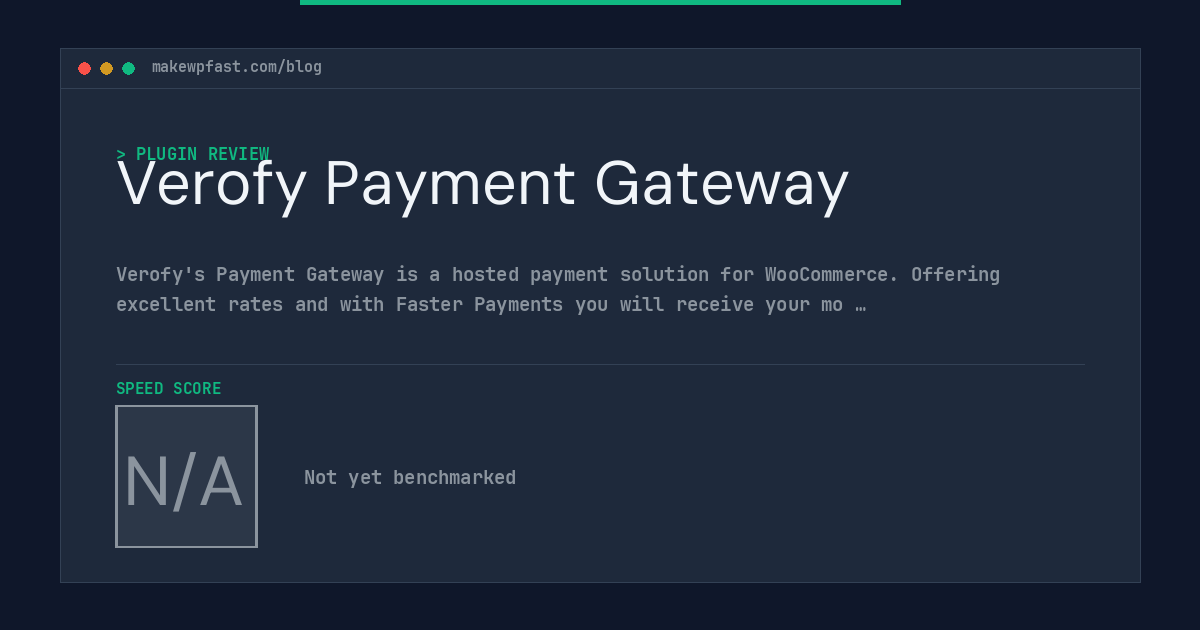 Verofy Payment Gateway - MakeWPFast