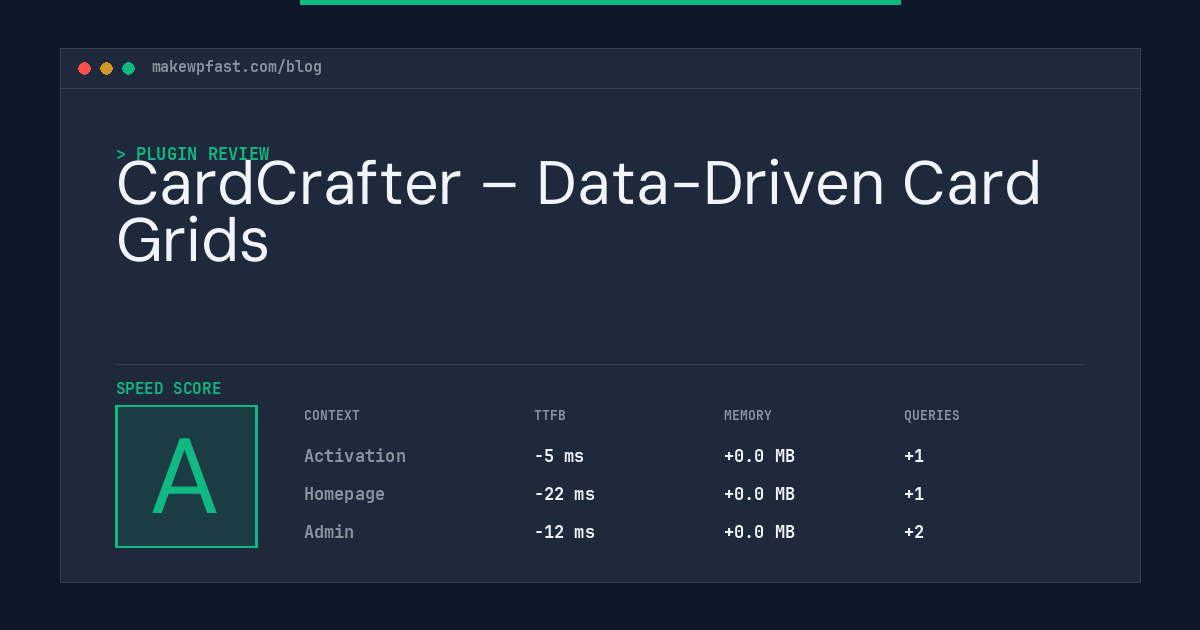 CardCrafter – Data-Driven Card Grids - MakeWPFast
