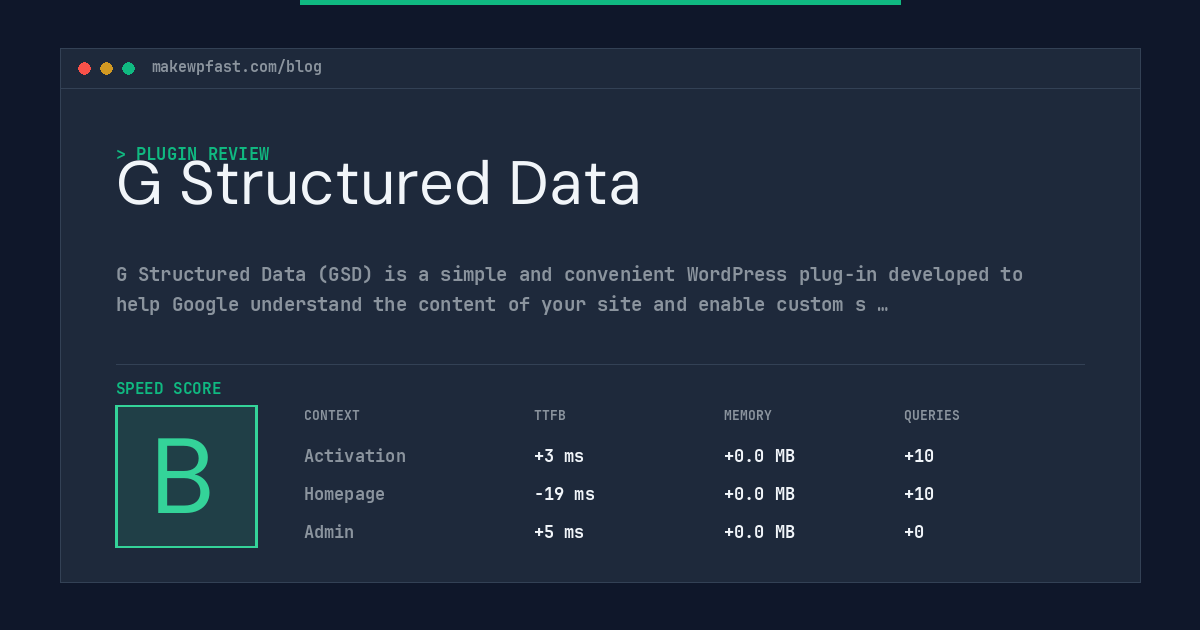 G Structured Data - MakeWPFast