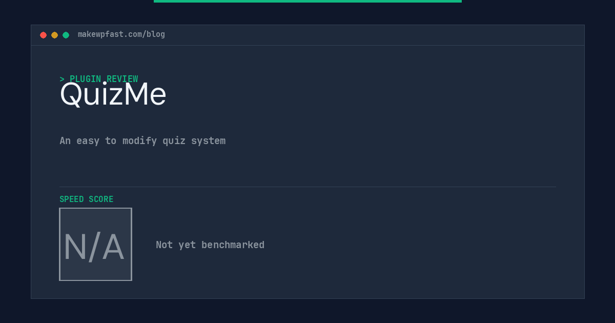 QuizMe - MakeWPFast