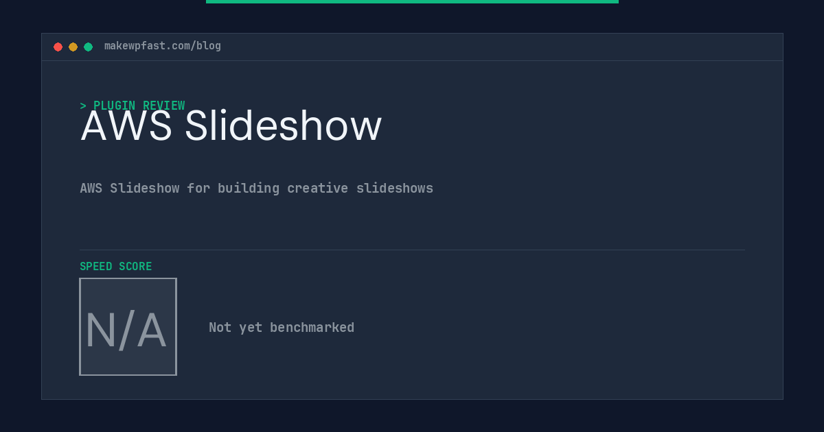 AWS Slideshow - MakeWPFast