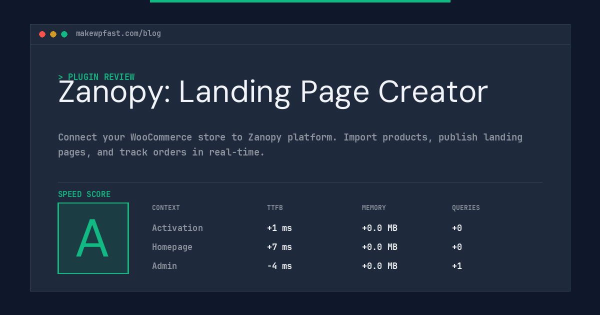 Zanopy: Landing Page Creator - MakeWPFast