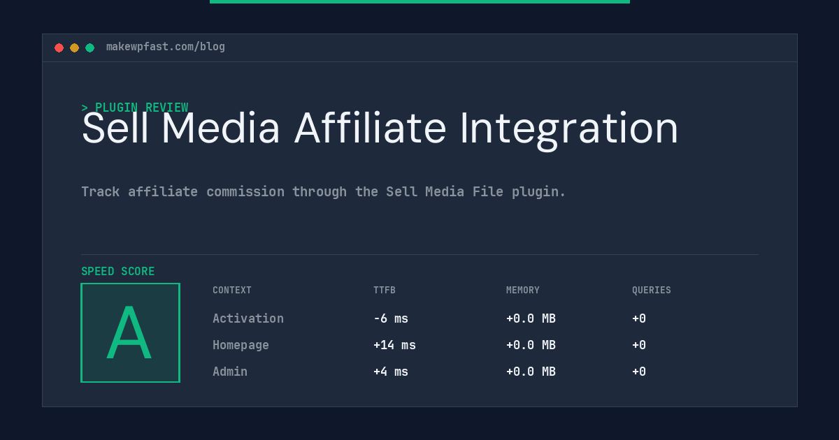 Sell Media Affiliate Integration - MakeWPFast