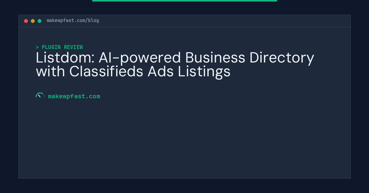 Listdom: AI-powered Business Directory with Classifieds Ads Listings - MakeWPFast