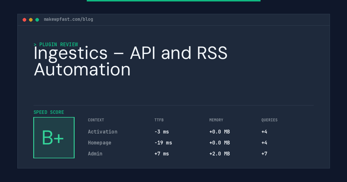 Ingestics – API and RSS Automation - MakeWPFast