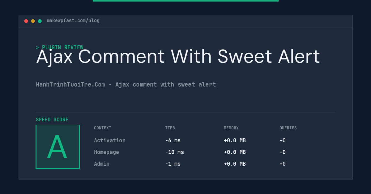 Ajax Comment With Sweet Alert - MakeWPFast
