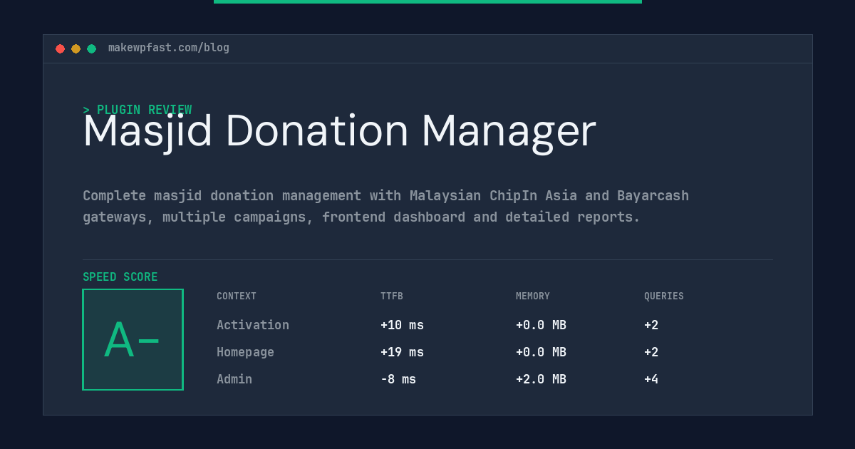 Masjid Donation Manager - MakeWPFast