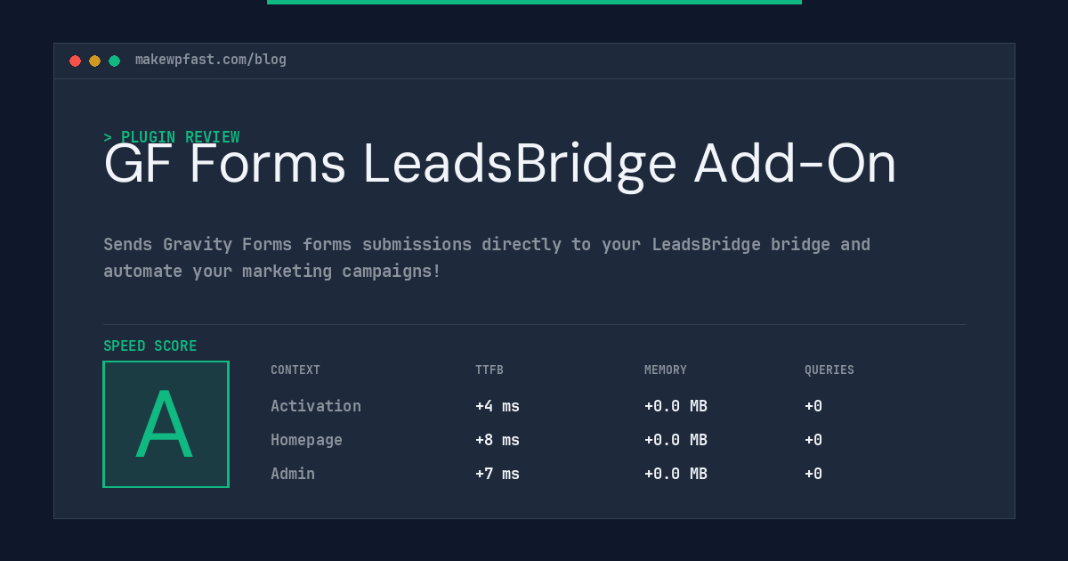 GF Forms LeadsBridge Add-On - MakeWPFast