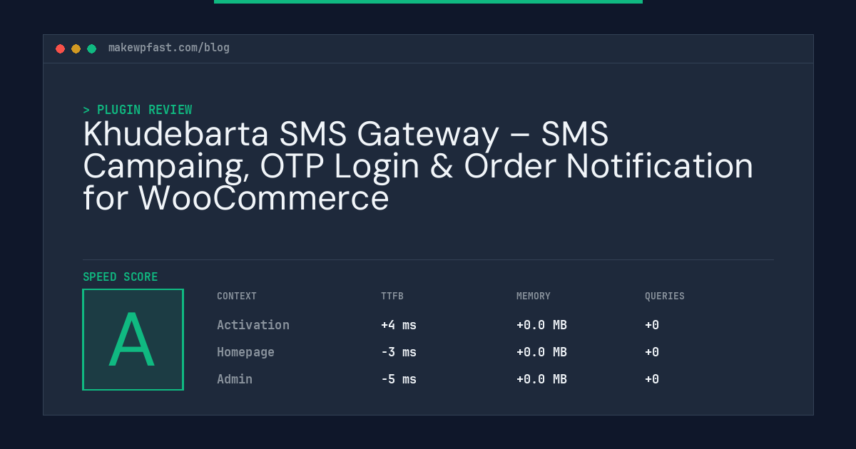 Khudebarta SMS Gateway – SMS Campaing, OTP Login & Order Notification for WooCommerce - MakeWPFast