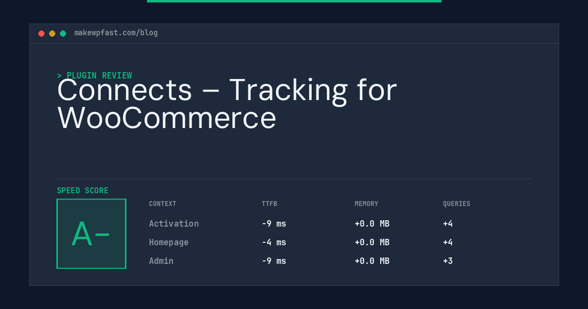 Connects – Tracking for WooCommerce - MakeWPFast