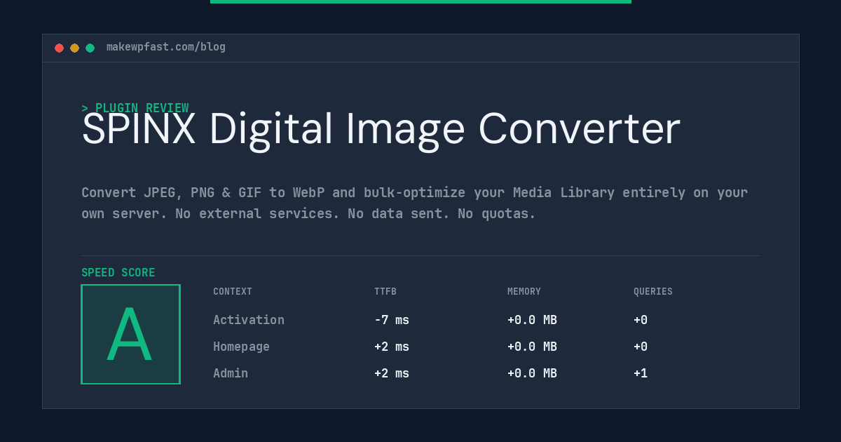 SPINX Digital Image Converter - MakeWPFast