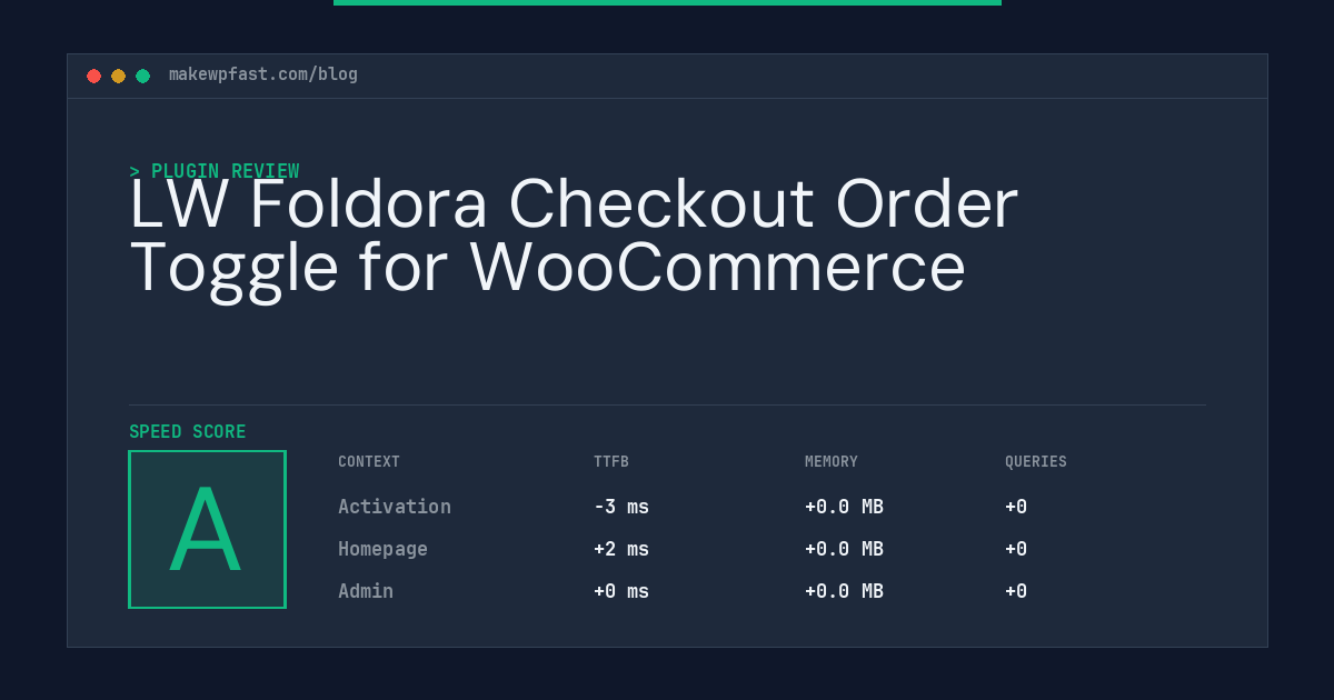 LW Foldora Checkout Order Toggle for WooCommerce - MakeWPFast