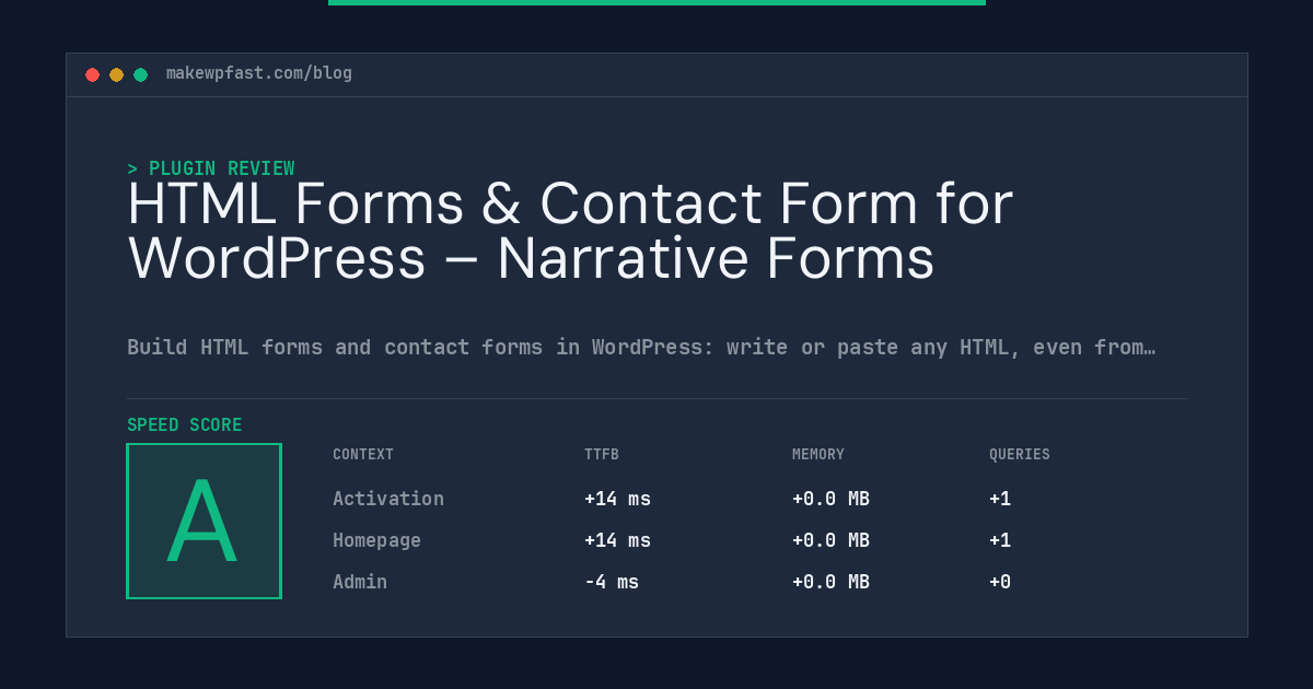 HTML Forms & Contact Form for WordPress – Narrative Forms - MakeWPFast