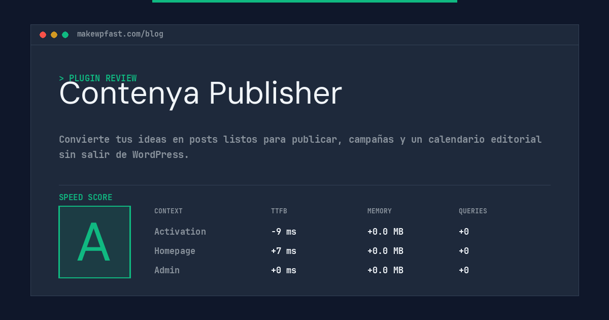 Contenya Publisher - MakeWPFast