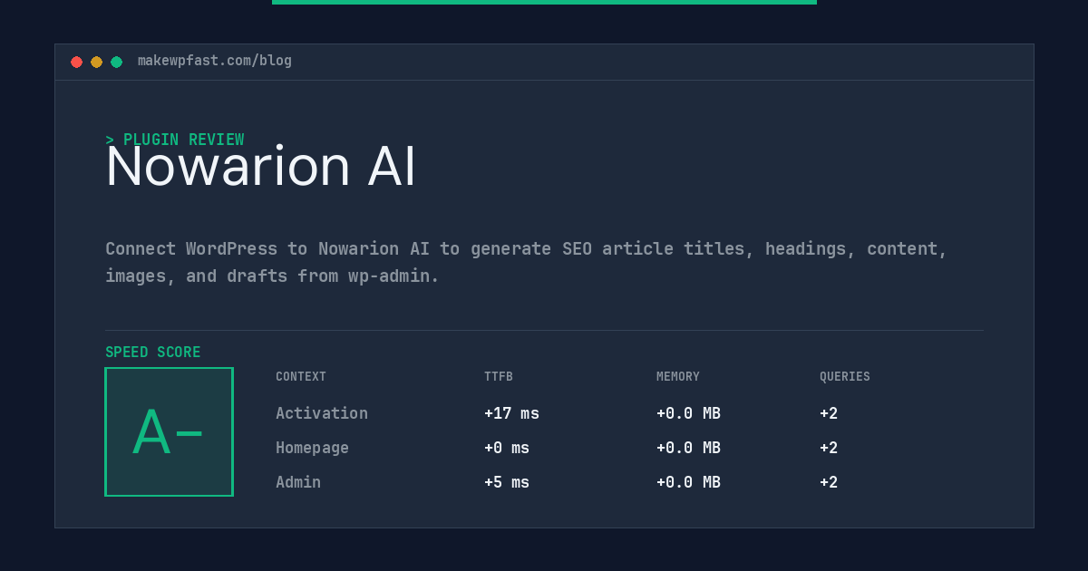 Nowarion AI - MakeWPFast