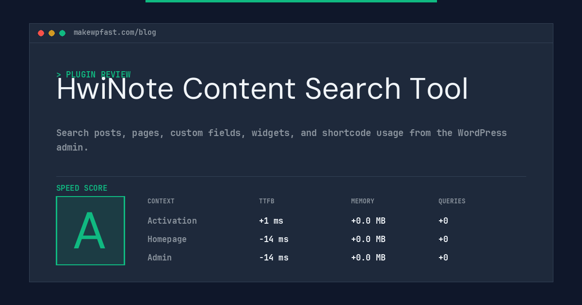 HwiNote Content Search Tool - MakeWPFast