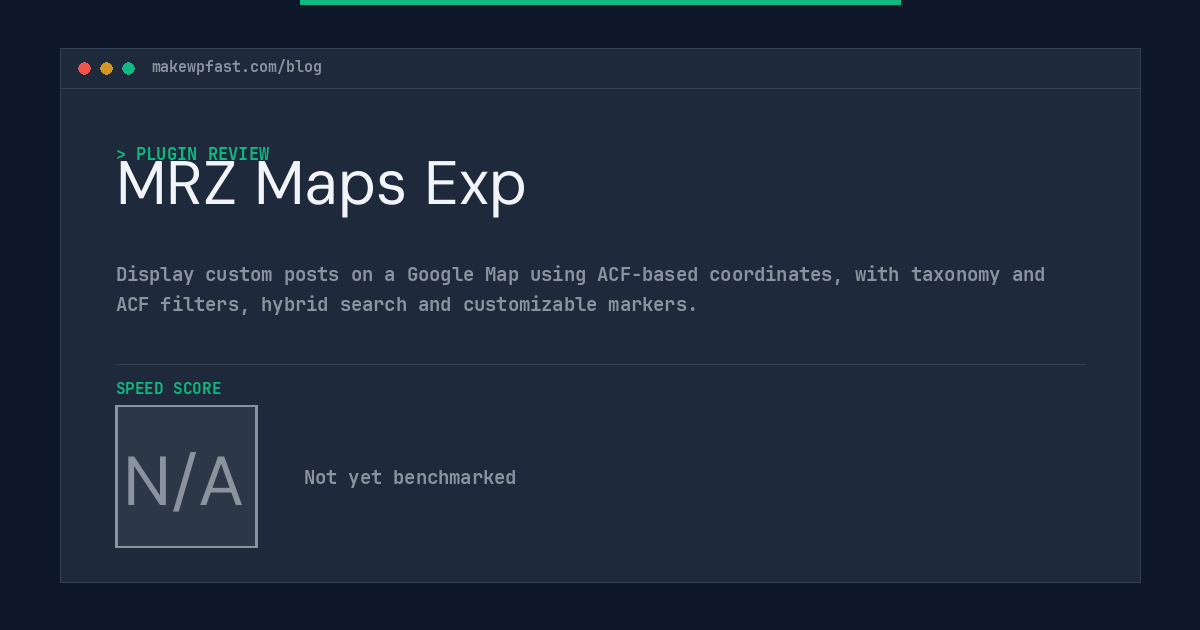 MRZ Maps Exp - MakeWPFast