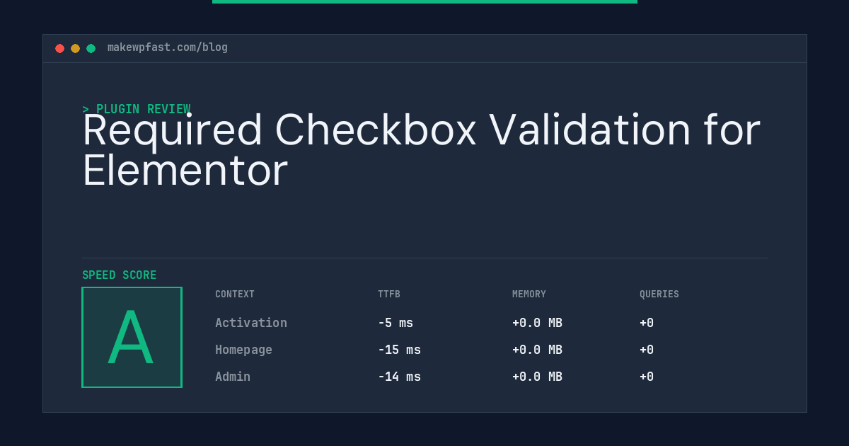 Required Checkbox Validation for Elementor - MakeWPFast