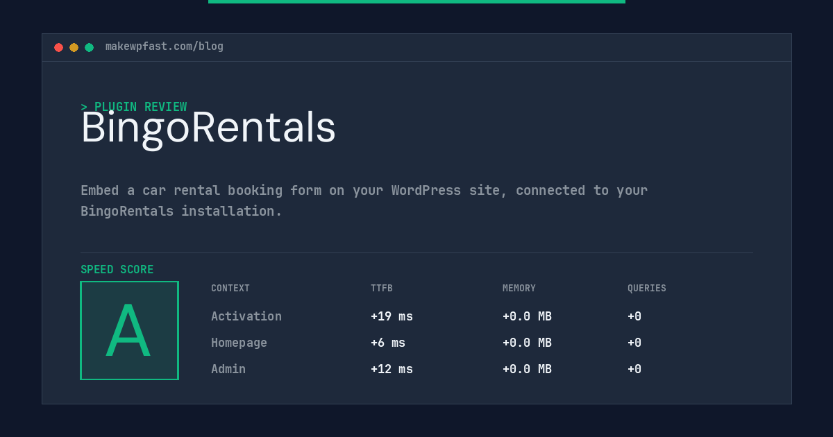 BingoRentals - MakeWPFast