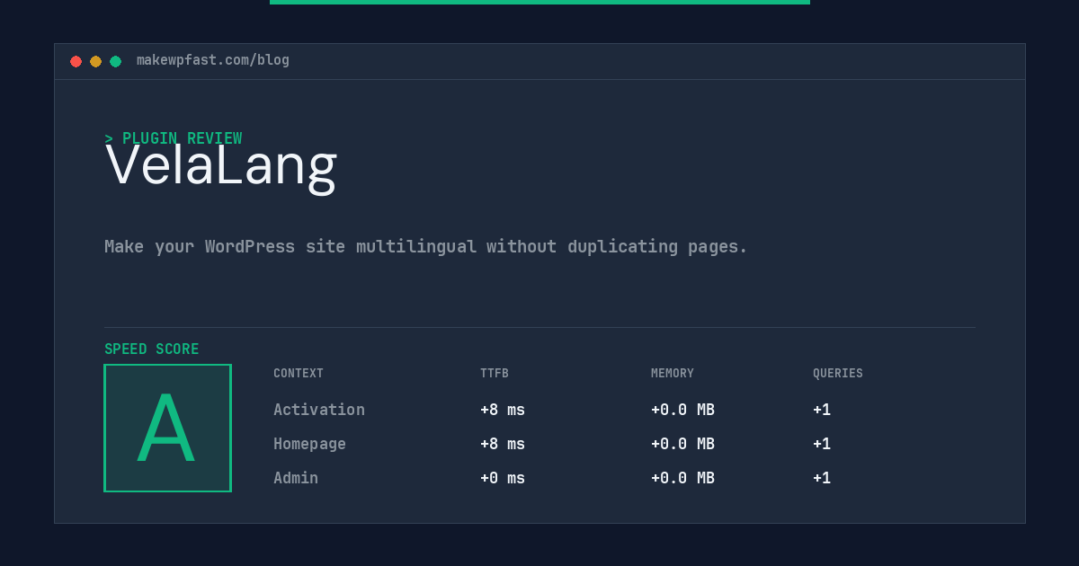 VelaLang - MakeWPFast