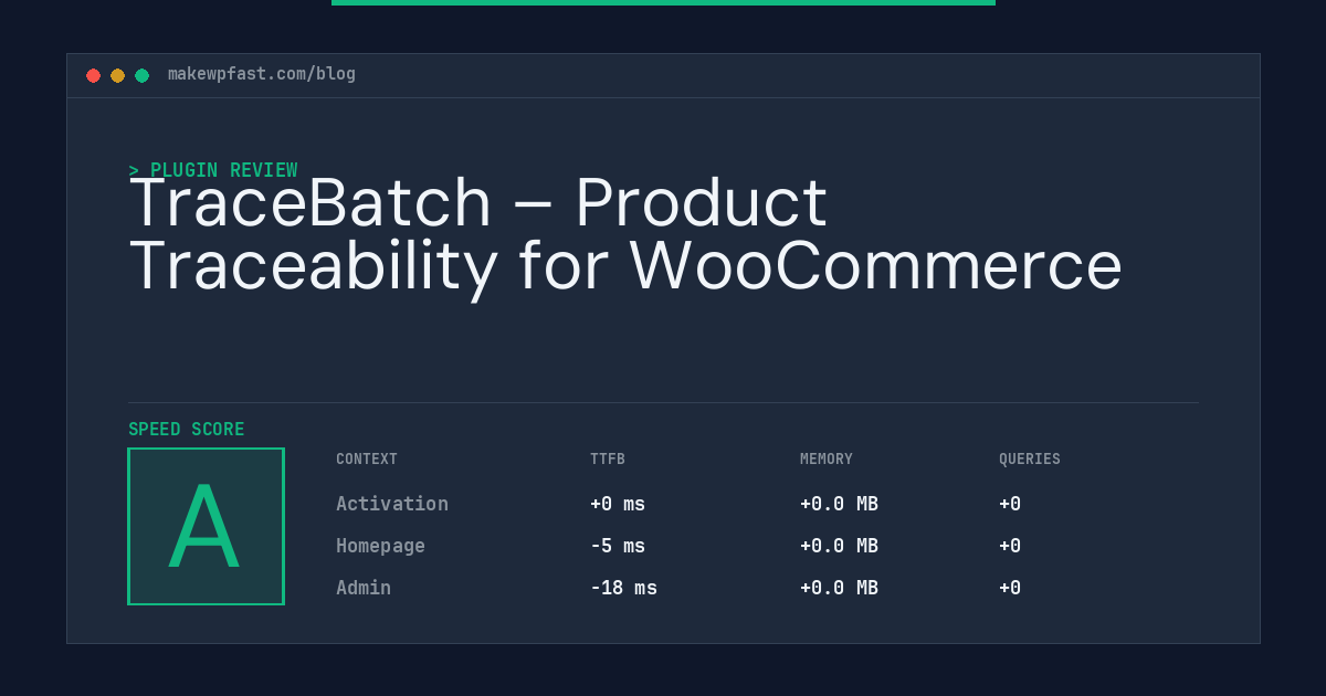 TraceBatch – Product Traceability for WooCommerce - MakeWPFast