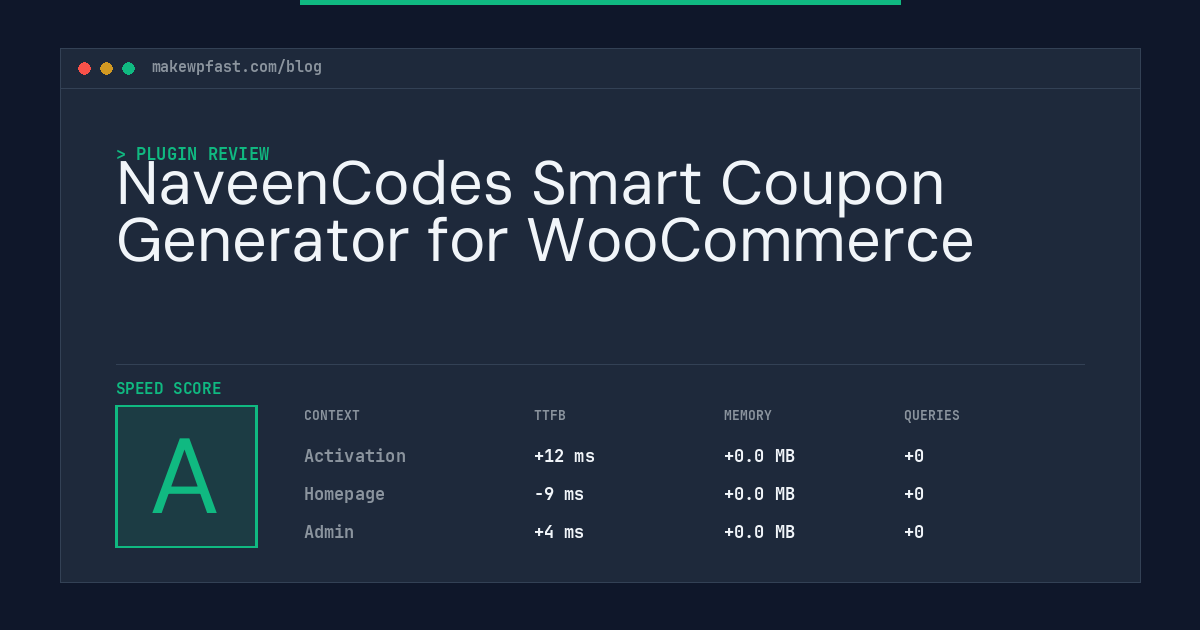 NaveenCodes Smart Coupon Generator for WooCommerce - MakeWPFast
