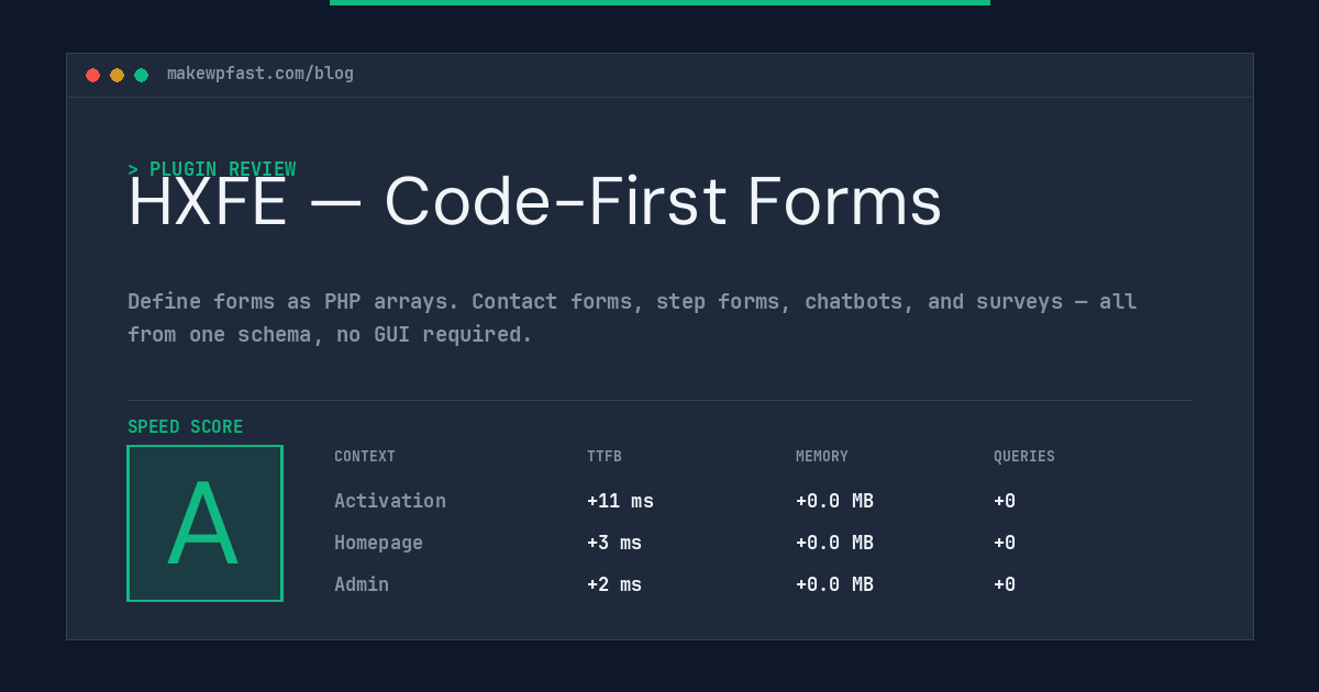 HXFE — Code-First Forms - MakeWPFast