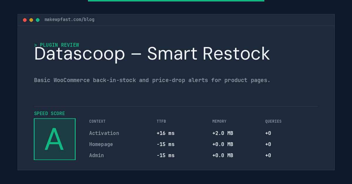 Datascoop – Smart Restock - MakeWPFast