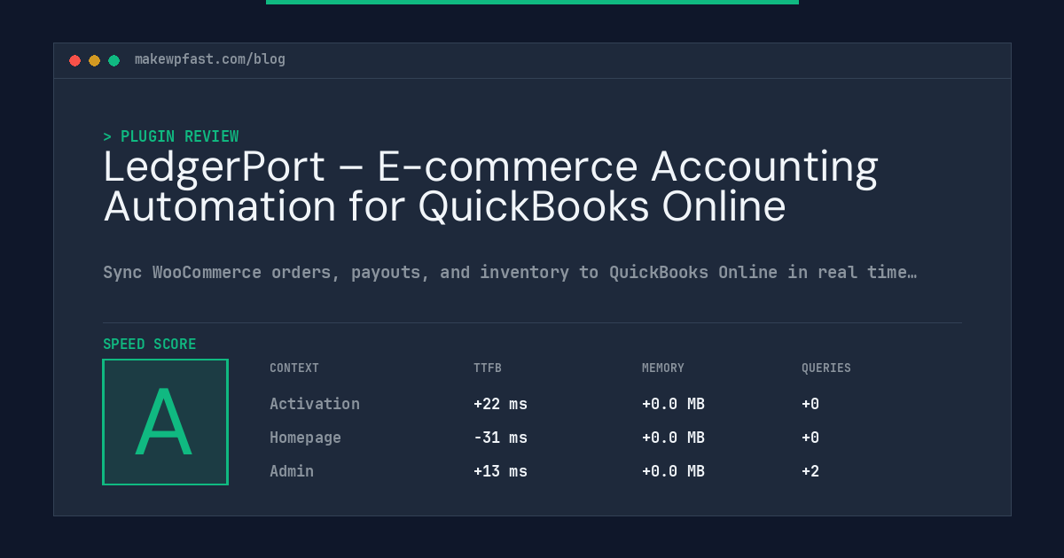 LedgerPort – E-commerce Accounting Automation for QuickBooks Online - MakeWPFast