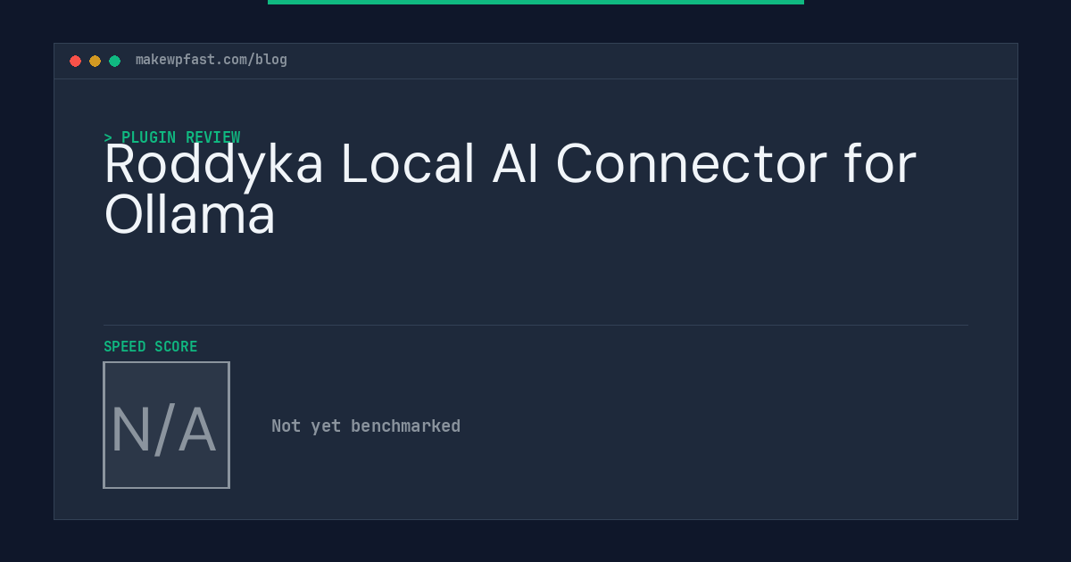 Roddyka Local AI Connector for Ollama - MakeWPFast