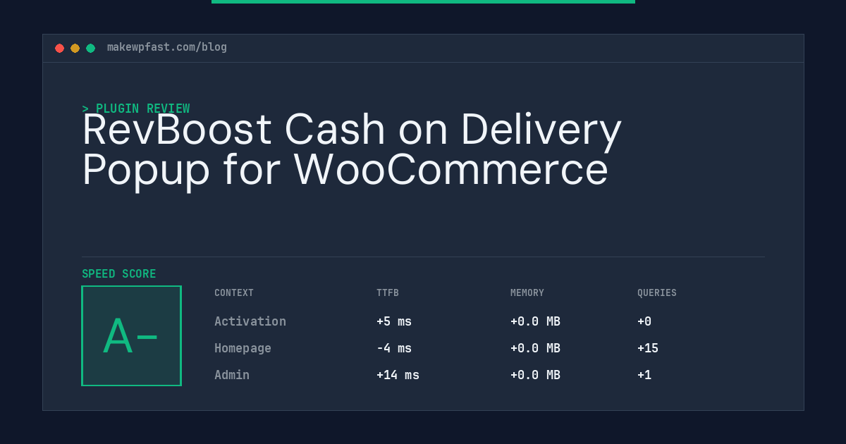RevBoost Cash on Delivery Popup for WooCommerce - MakeWPFast