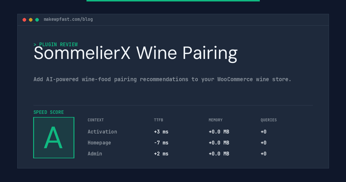 SommelierX Wine Pairing - MakeWPFast