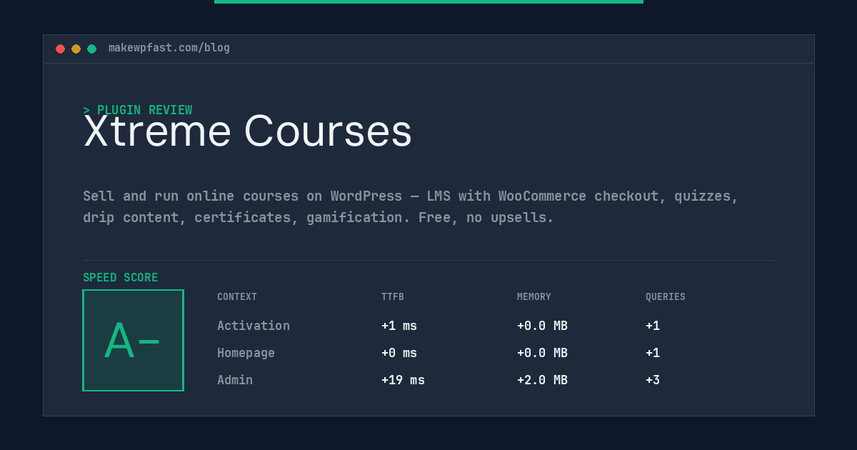 Xtreme Courses - MakeWPFast