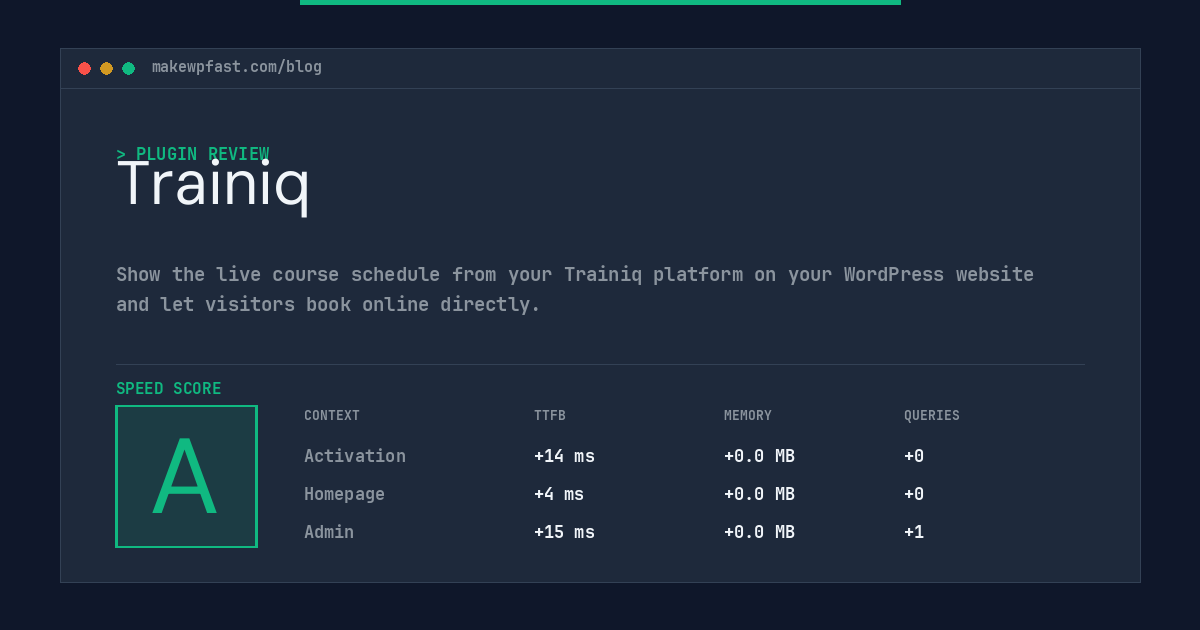Trainiq - MakeWPFast