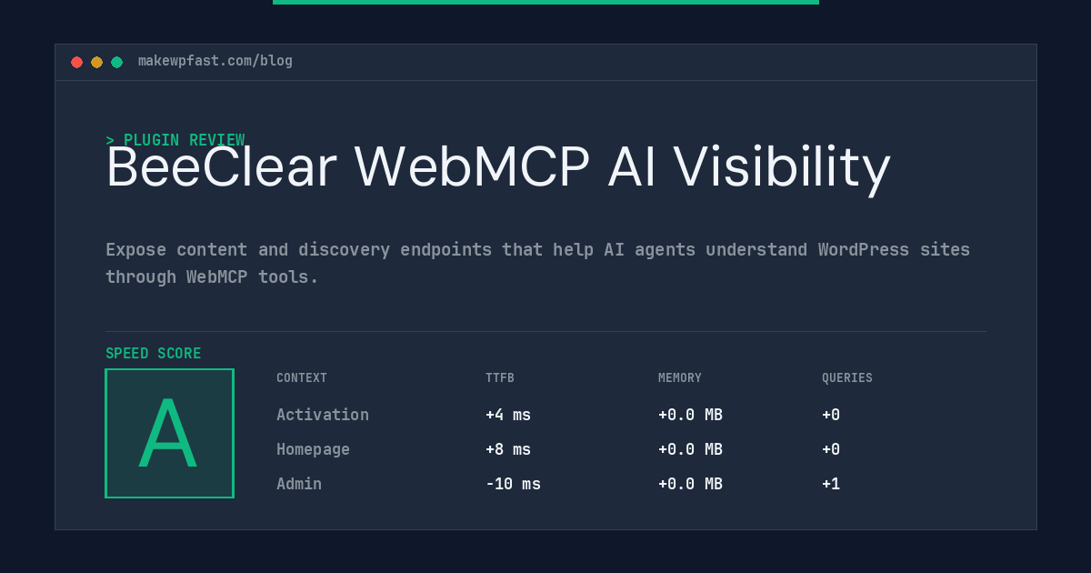 BeeClear WebMCP AI Visibility - MakeWPFast