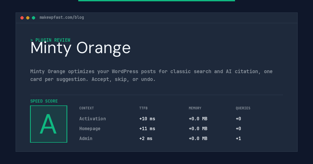 Minty Orange - MakeWPFast