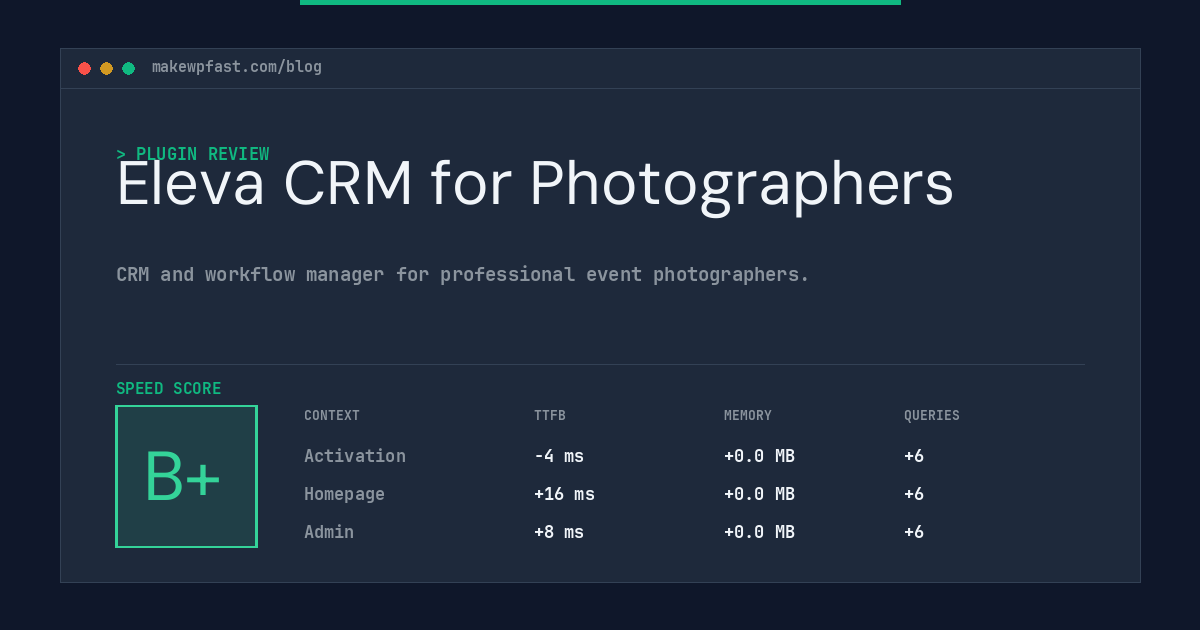 Eleva CRM for Photographers - MakeWPFast