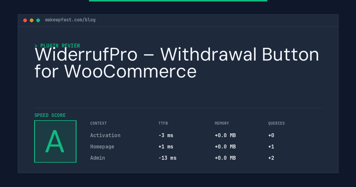 WiderrufPro – Withdrawal Button for WooCommerce - MakeWPFast