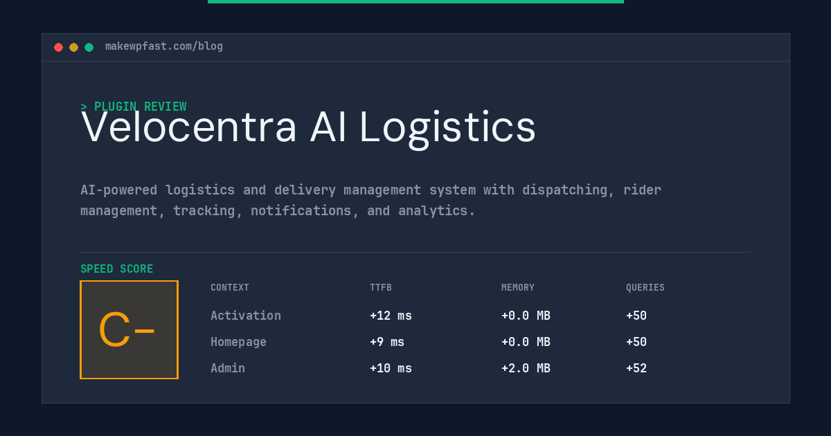 Velocentra AI Logistics - MakeWPFast