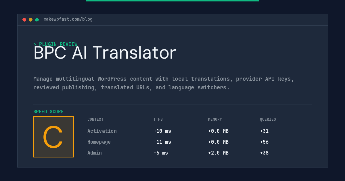 BPC AI Translator - MakeWPFast