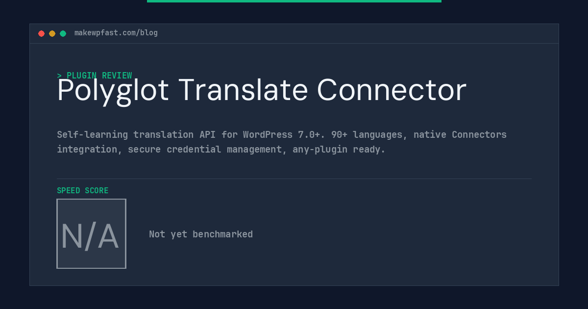 Polyglot Translate Connector - MakeWPFast