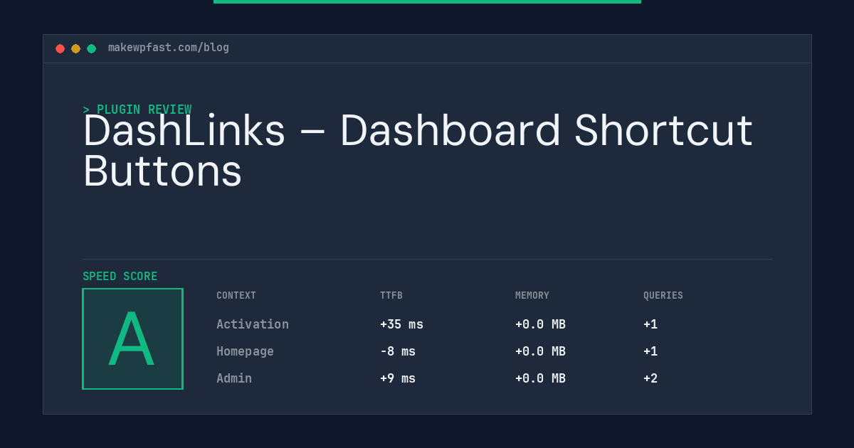 DashLinks – Dashboard Shortcut Buttons - MakeWPFast