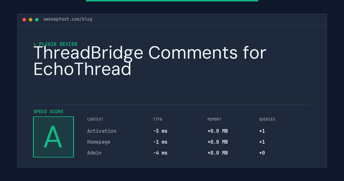 ThreadBridge Comments for EchoThread - MakeWPFast